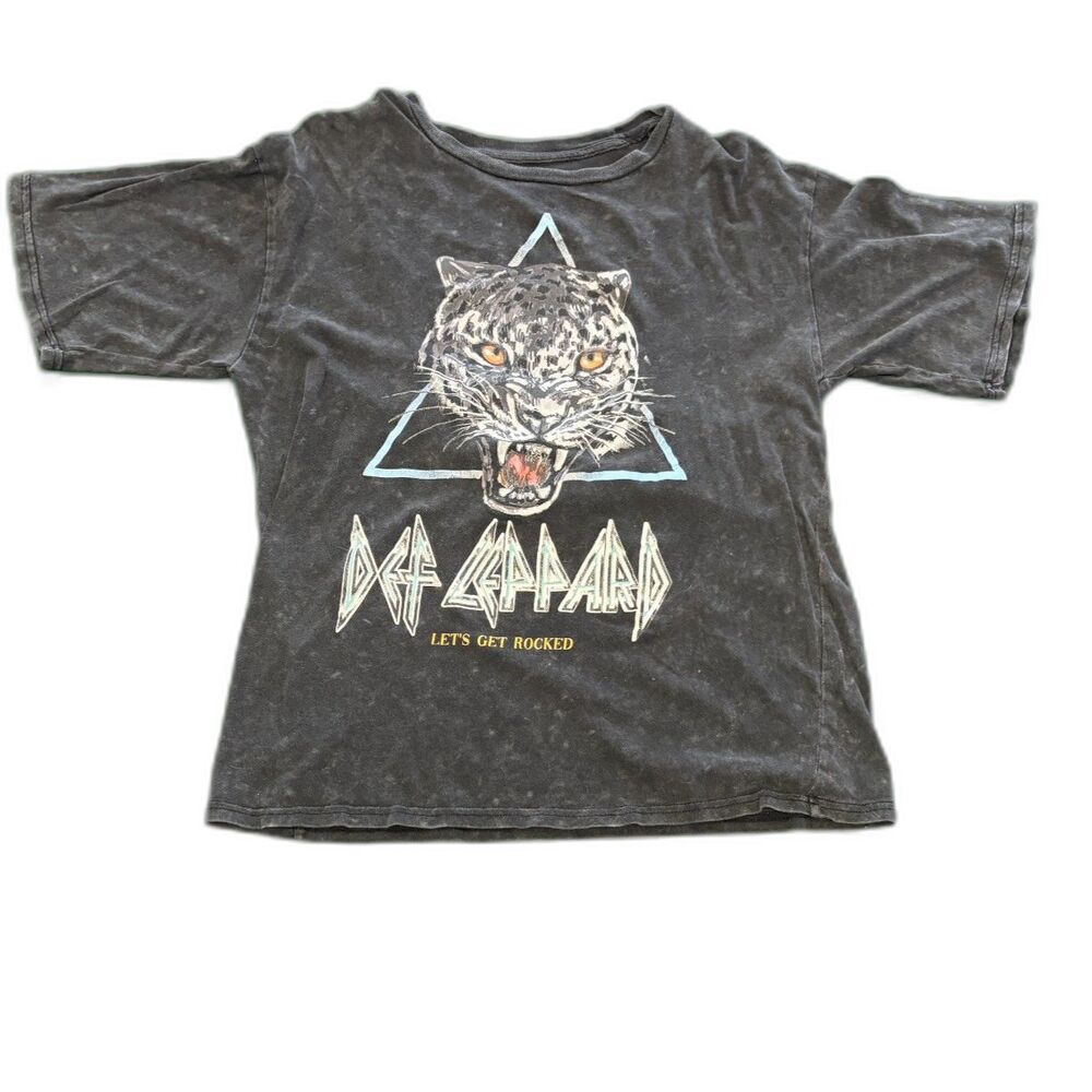 Def Leppard 1992 U.S. Tour Let's Get Rocked Acid Wash Tee
